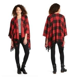 Buffalo Plaid Poncho